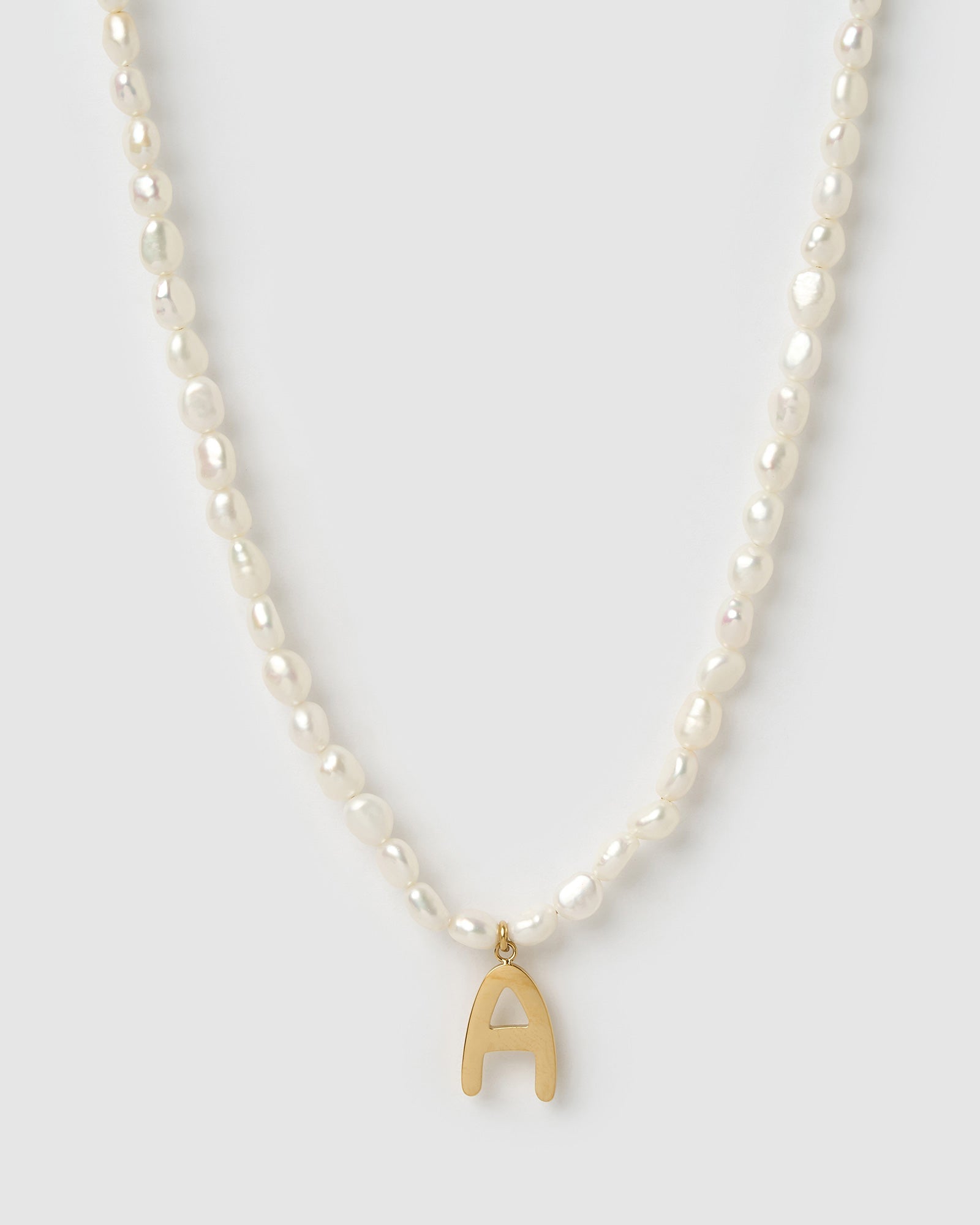Colar Pingente Letra Pérola - Ouro 18K | SILLENE - A