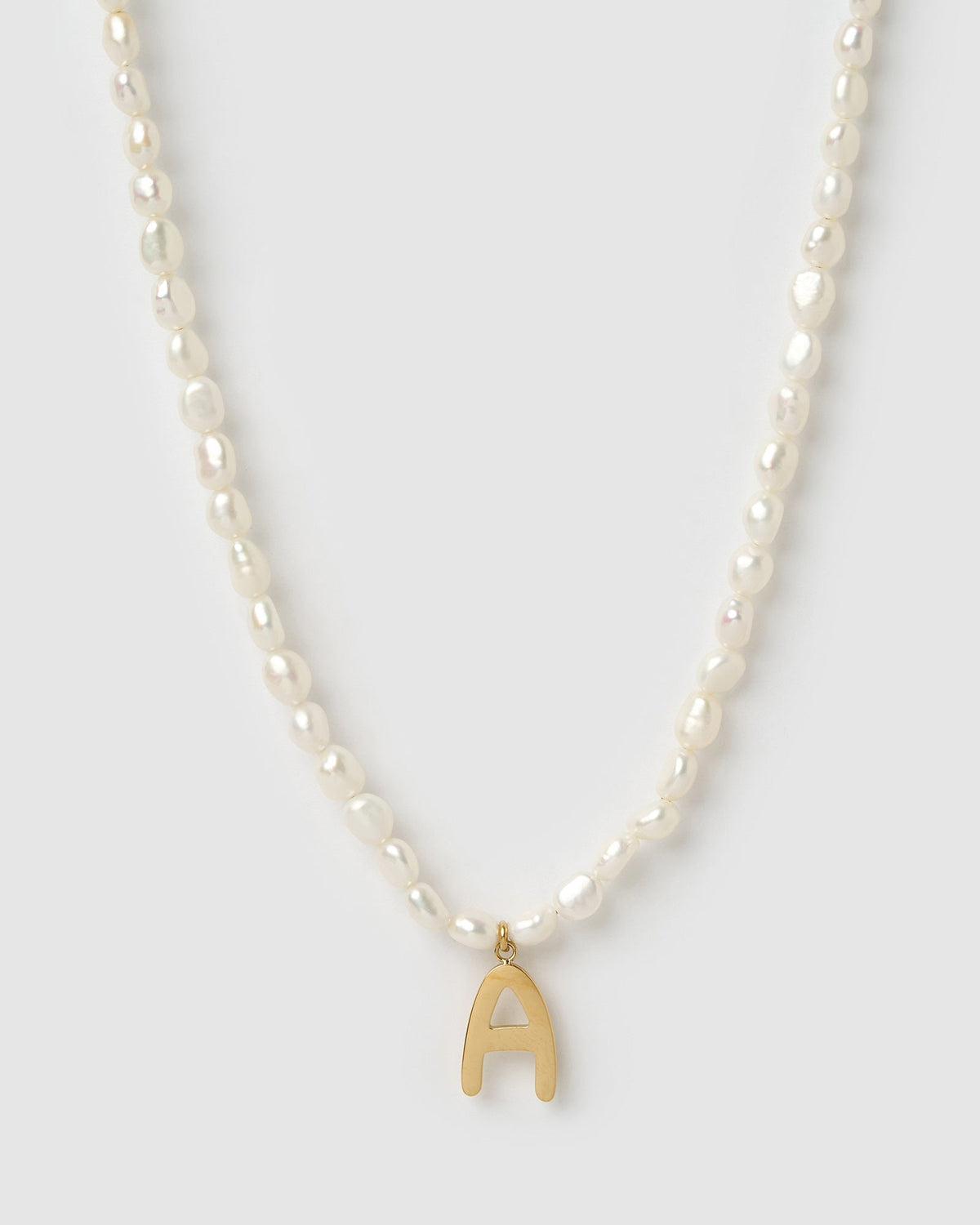 Colar Pingente Letra Pérola - Ouro 18K | SILLENE - A