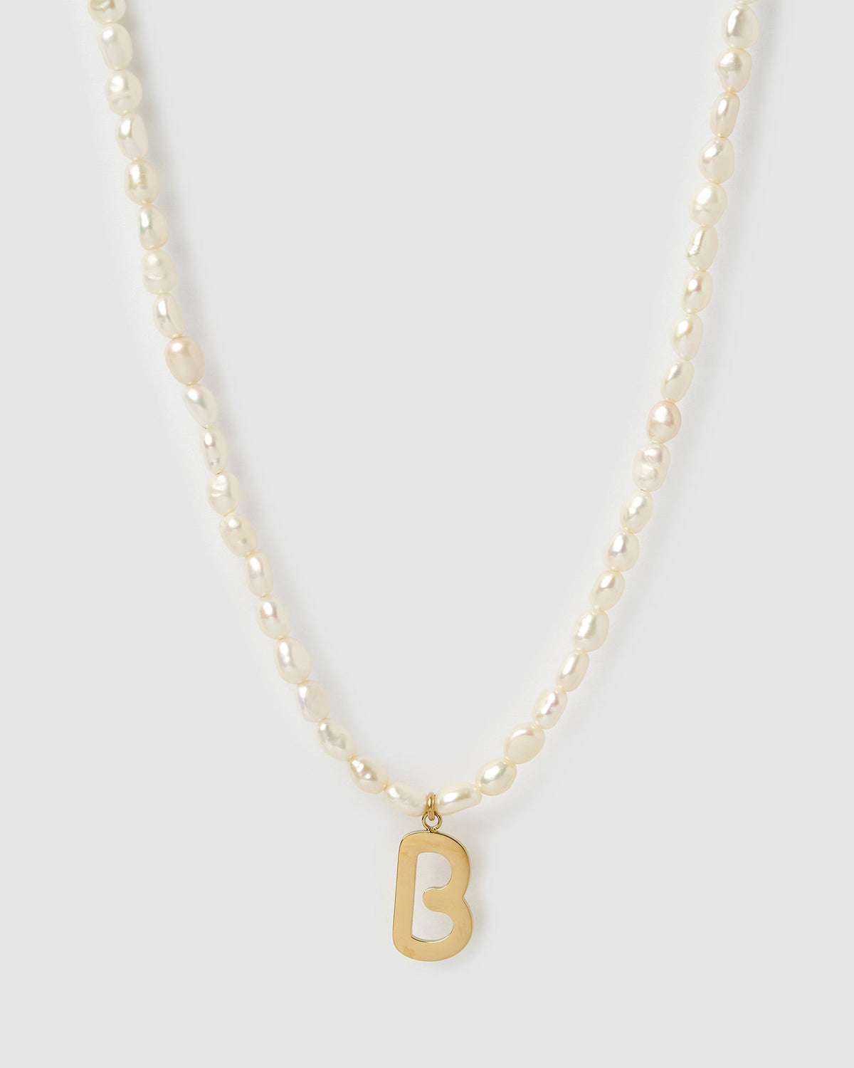Colar Pingente Letra Pérola - Ouro 18K | SILLENE - B
