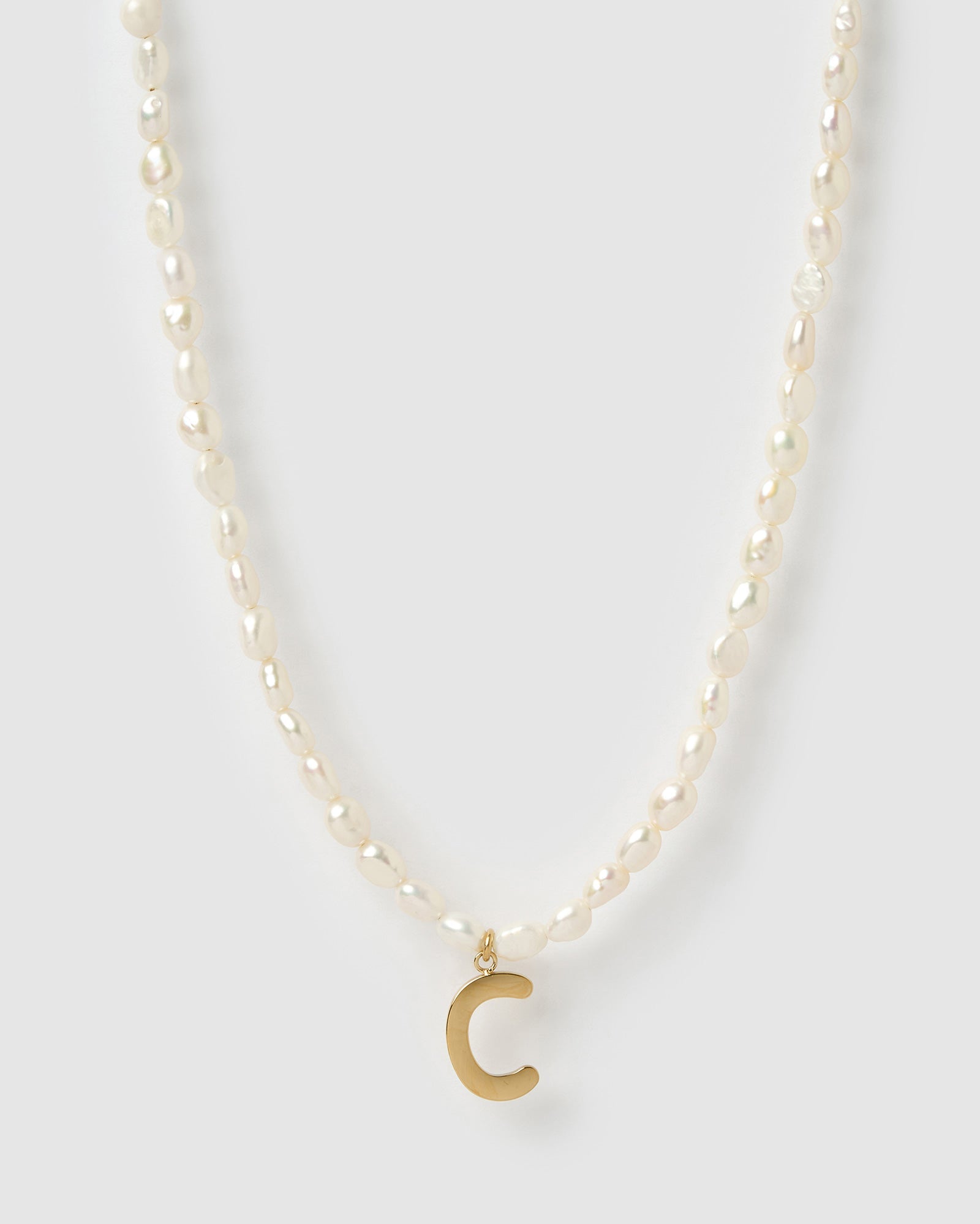 Colar Pingente Letra Pérola - Ouro 18K | SILLENE - C