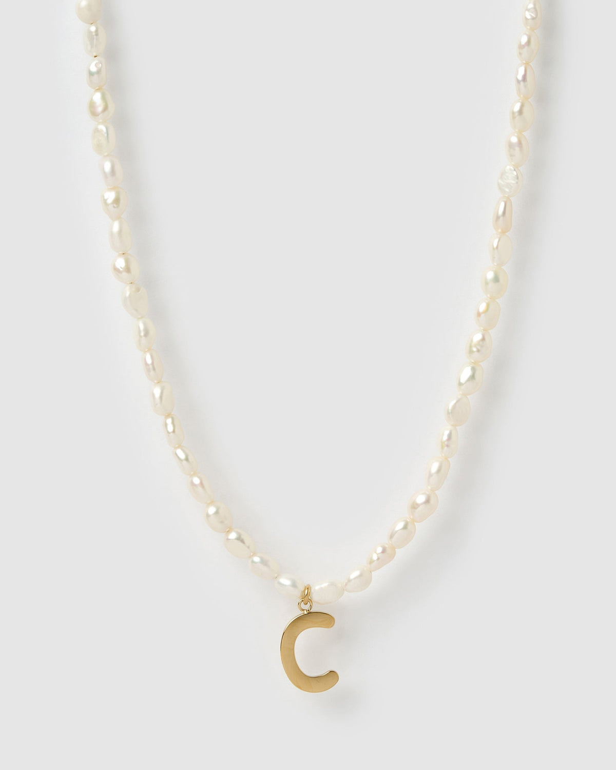 Colar Pingente Letra Pérola - Ouro 18K | SILLENE - C