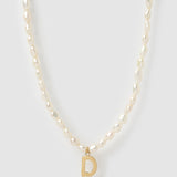 Colar Pingente Letra Pérola - Ouro 18K | SILLENE - D
