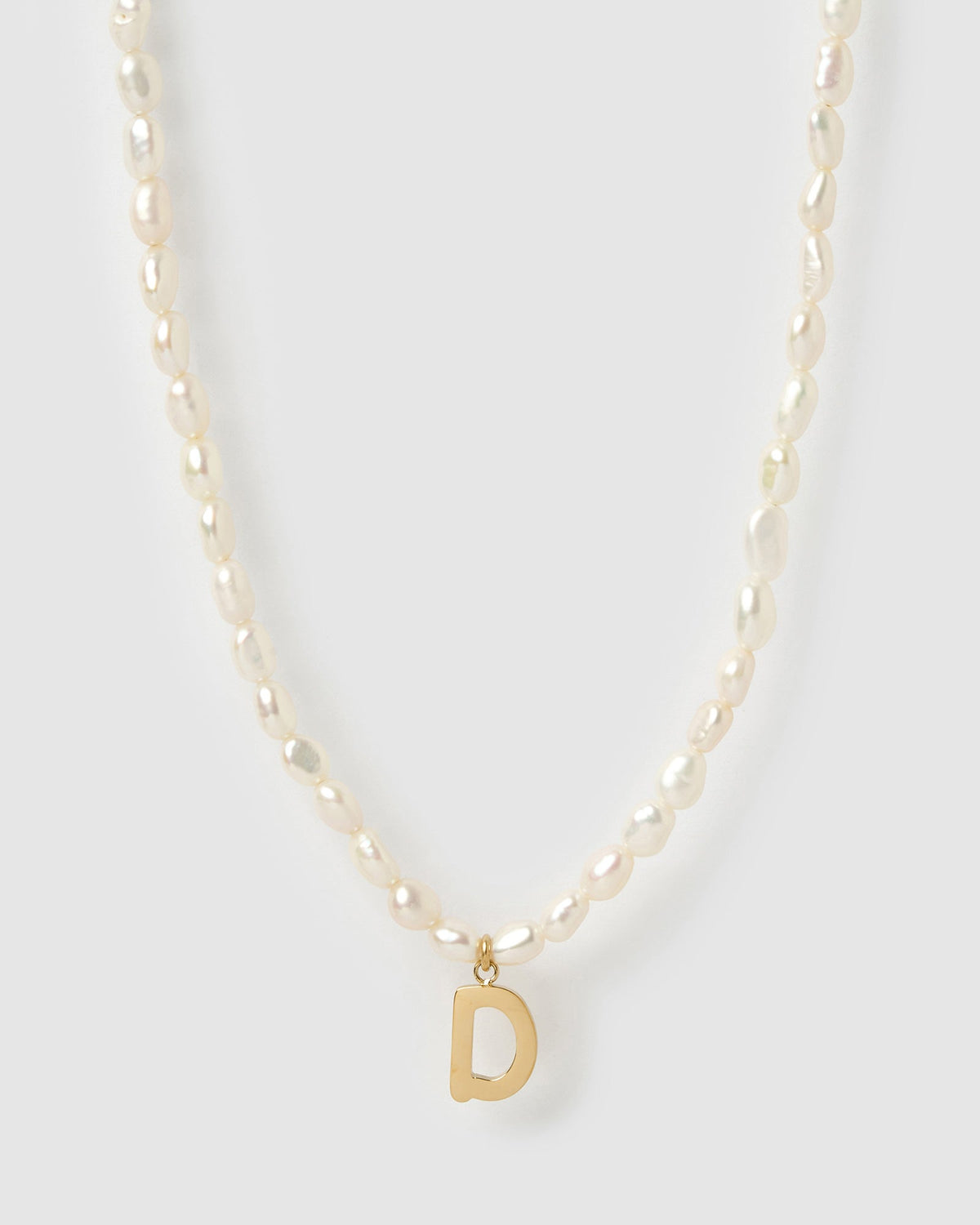Colar Pingente Letra Pérola - Ouro 18K | SILLENE - D