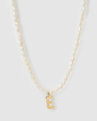Colar Pingente Letra Pérola - Ouro 18K | SILLENE - E