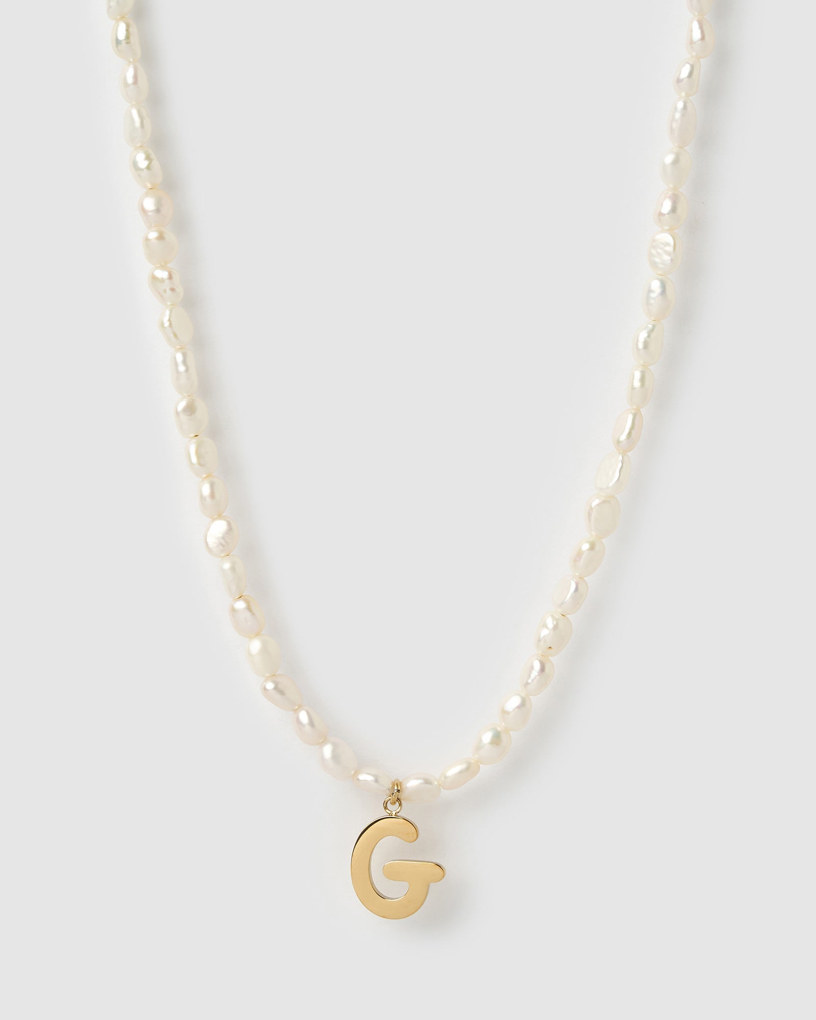 Colar Pingente Letra Pérola - Ouro 18K | SILLENE - G