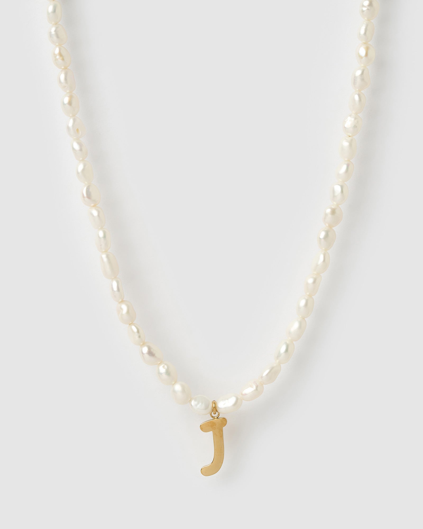 Colar Pingente Letra Pérola - Ouro 18K | SILLENE - J