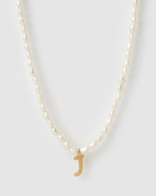 Colar Pingente Letra Pérola - Ouro 18K | SILLENE - J