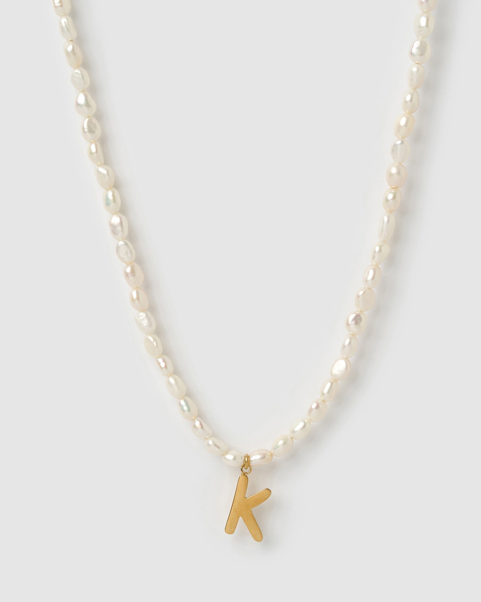 Colar Pingente Letra Pérola - Ouro 18K | SILLENE - K