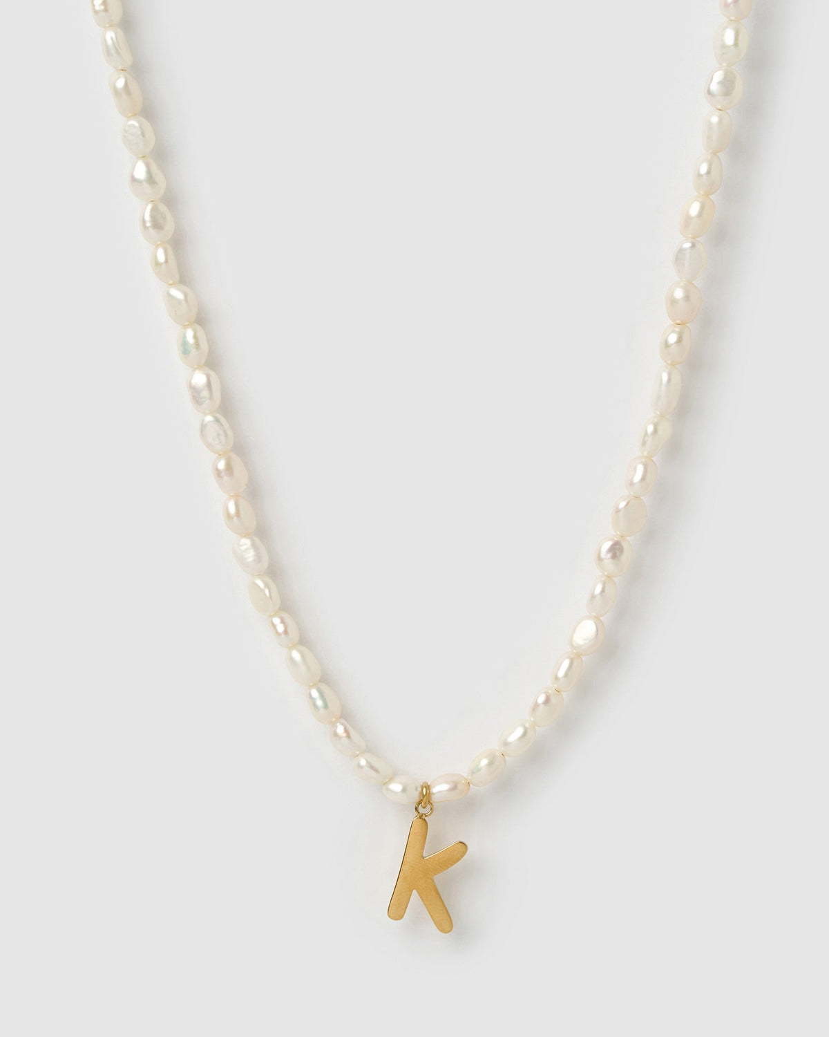 Colar Pingente Letra Pérola - Ouro 18K | SILLENE - K