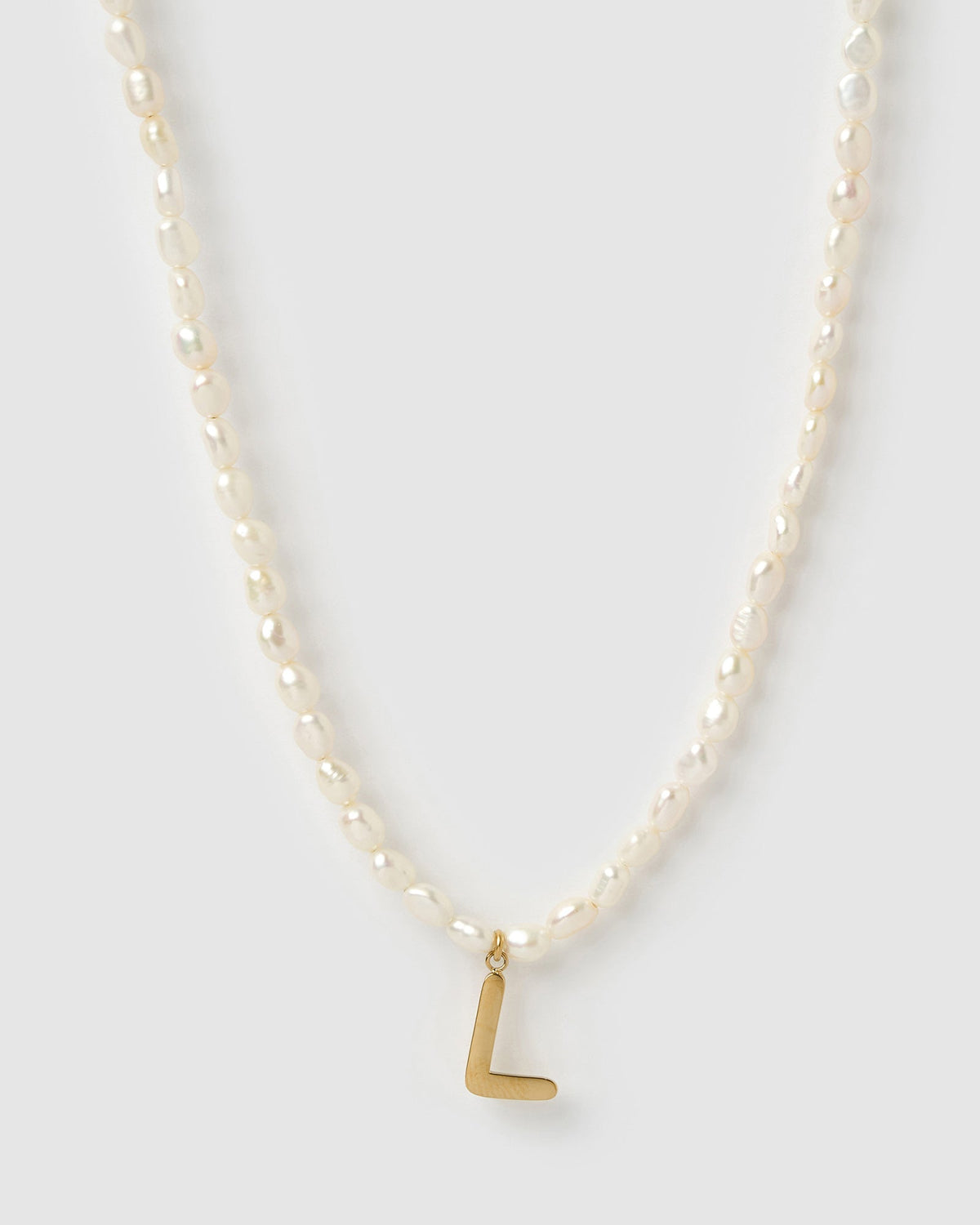 Colar Pingente Letra Pérola - Ouro 18K | SILLENE - L