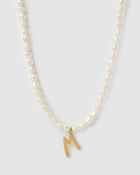 Colar Pingente Letra Pérola - Ouro 18K | SILLENE - M