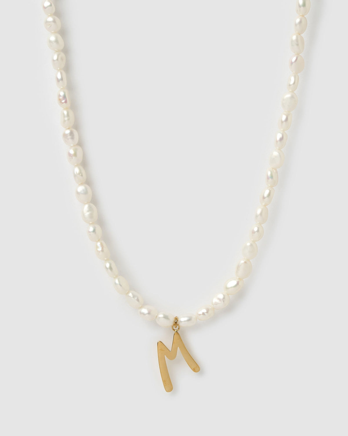 Colar Pingente Letra Pérola - Ouro 18K | SILLENE - M