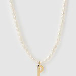 Colar Pingente Letra Pérola - Ouro 18K | SILLENE - P