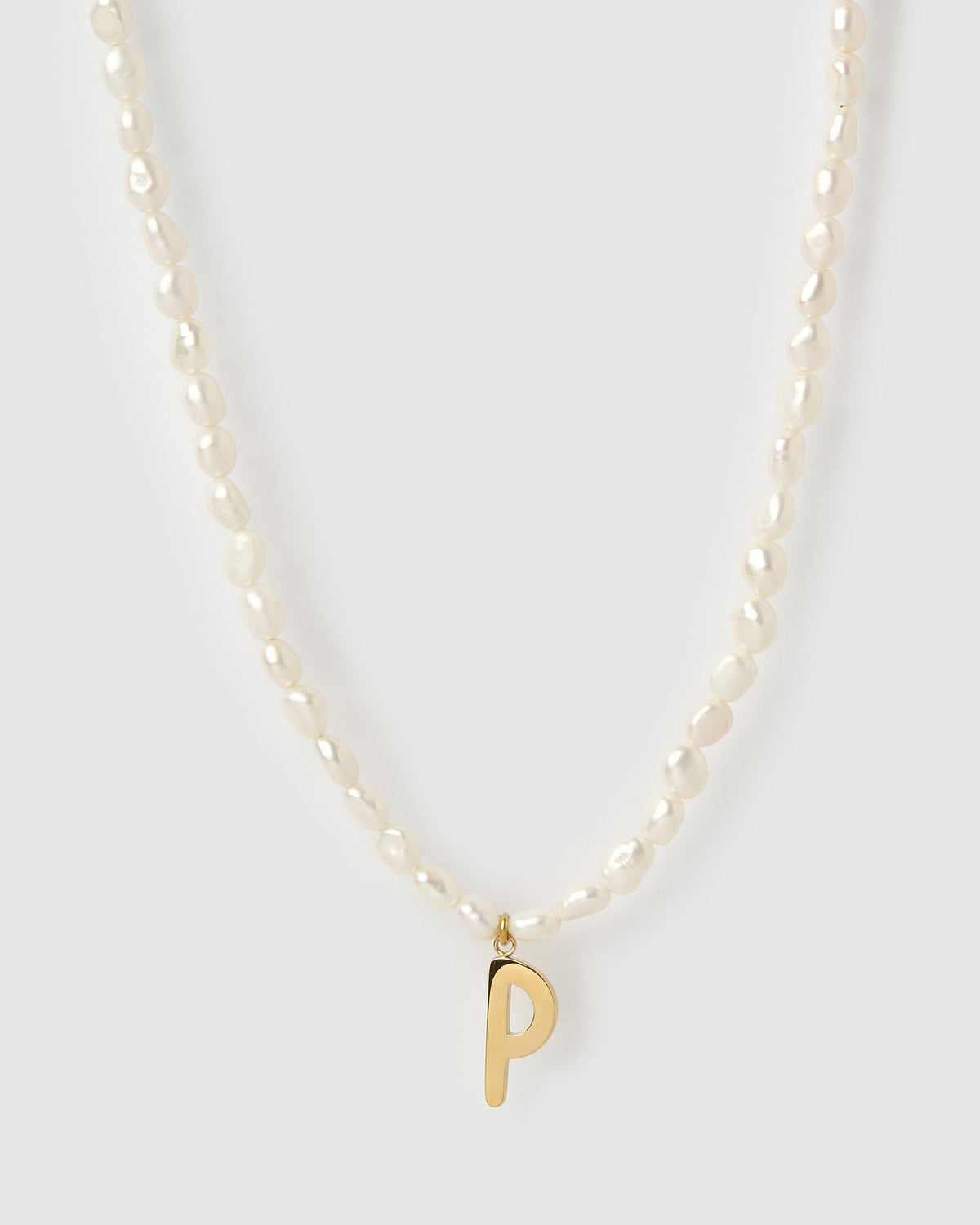 Colar Pingente Letra Pérola - Ouro 18K | SILLENE - P