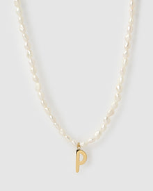 Colar Pingente Letra Pérola - Ouro 18K | SILLENE - P