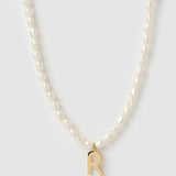 Colar Pingente Letra Pérola - Ouro 18K | SILLENE - R