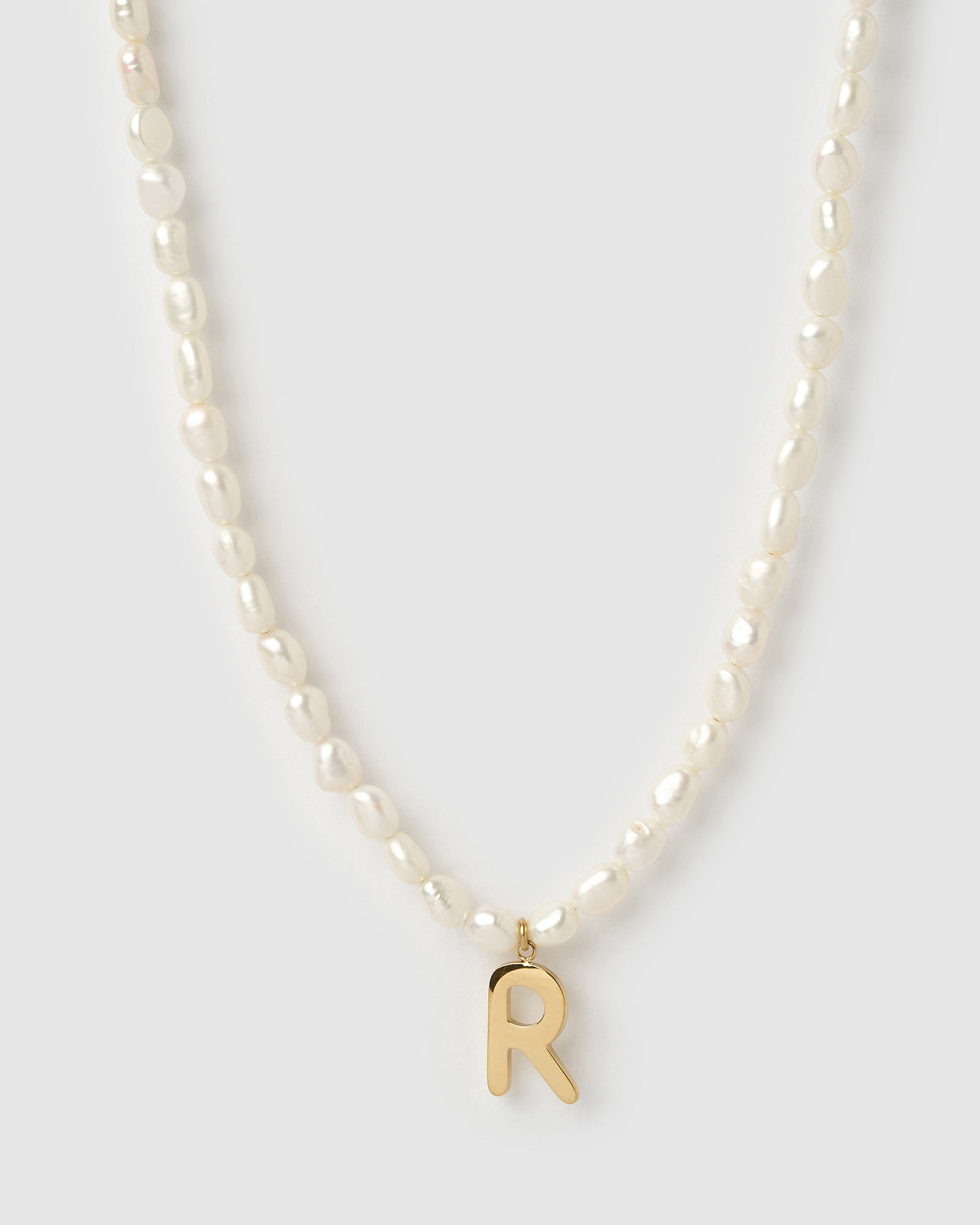 Colar Pingente Letra Pérola - Ouro 18K | SILLENE - R