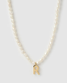 Colar Pingente Letra Pérola - Ouro 18K | SILLENE - R