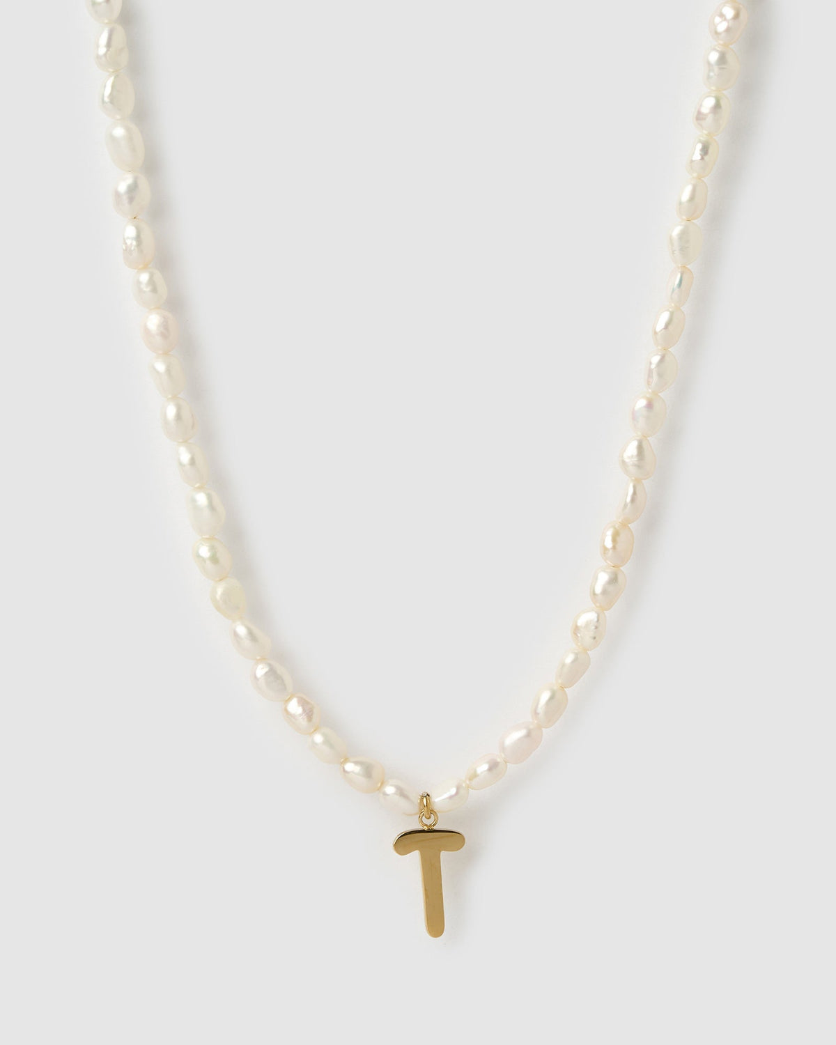 Colar Pingente Letra Pérola - Ouro 18K | SILLENE - T