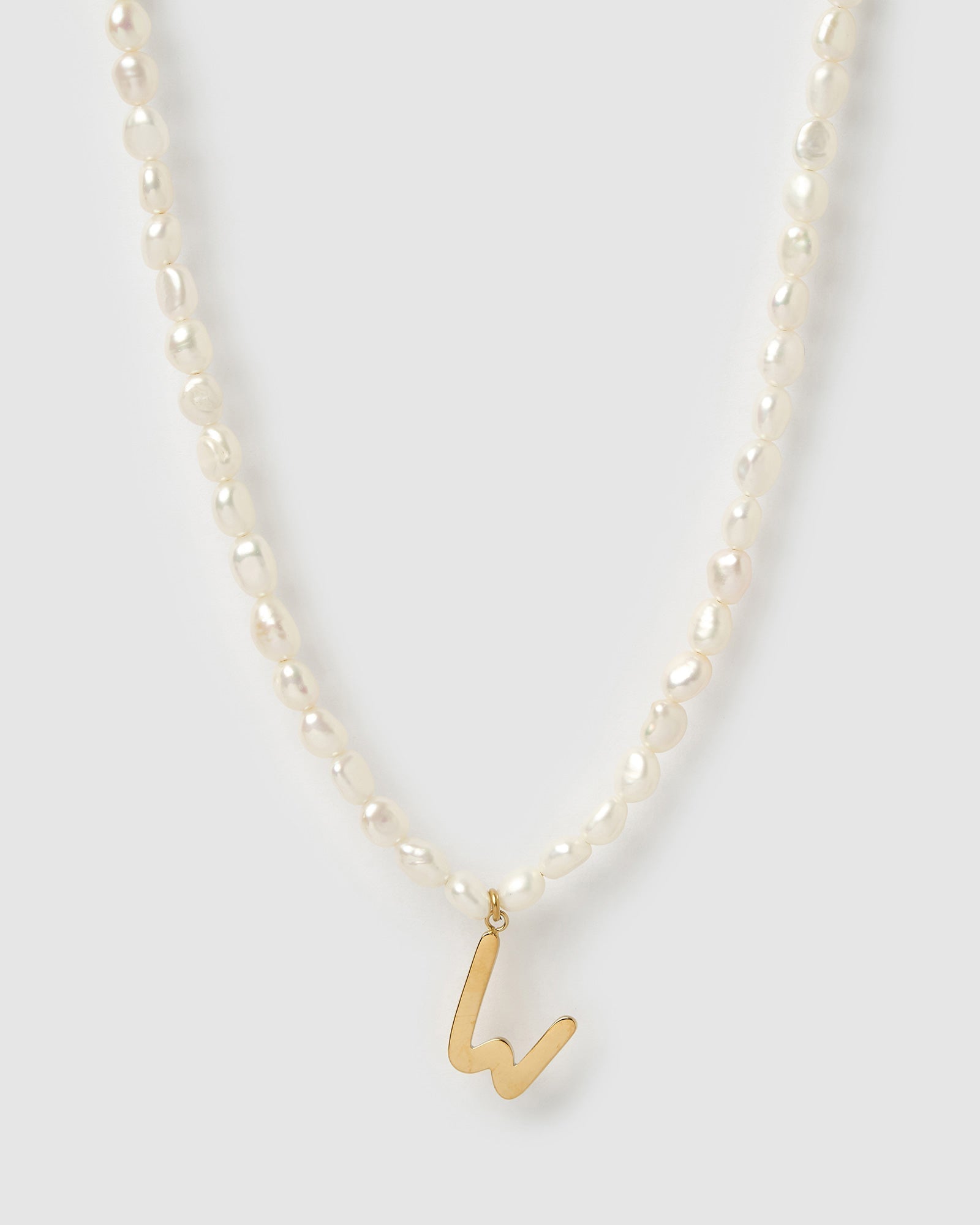 Colar Pingente Letra Pérola - Ouro 18K | SILLENE - W
