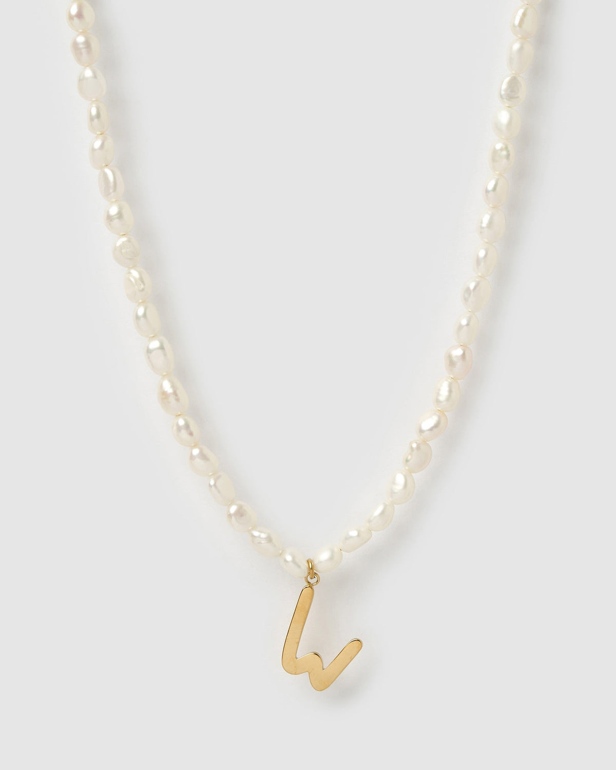Colar Pingente Letra Pérola - Ouro 18K | SILLENE - W