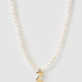 Colar Pingente Letra Pérola - Ouro 18K | SILLENE - Z