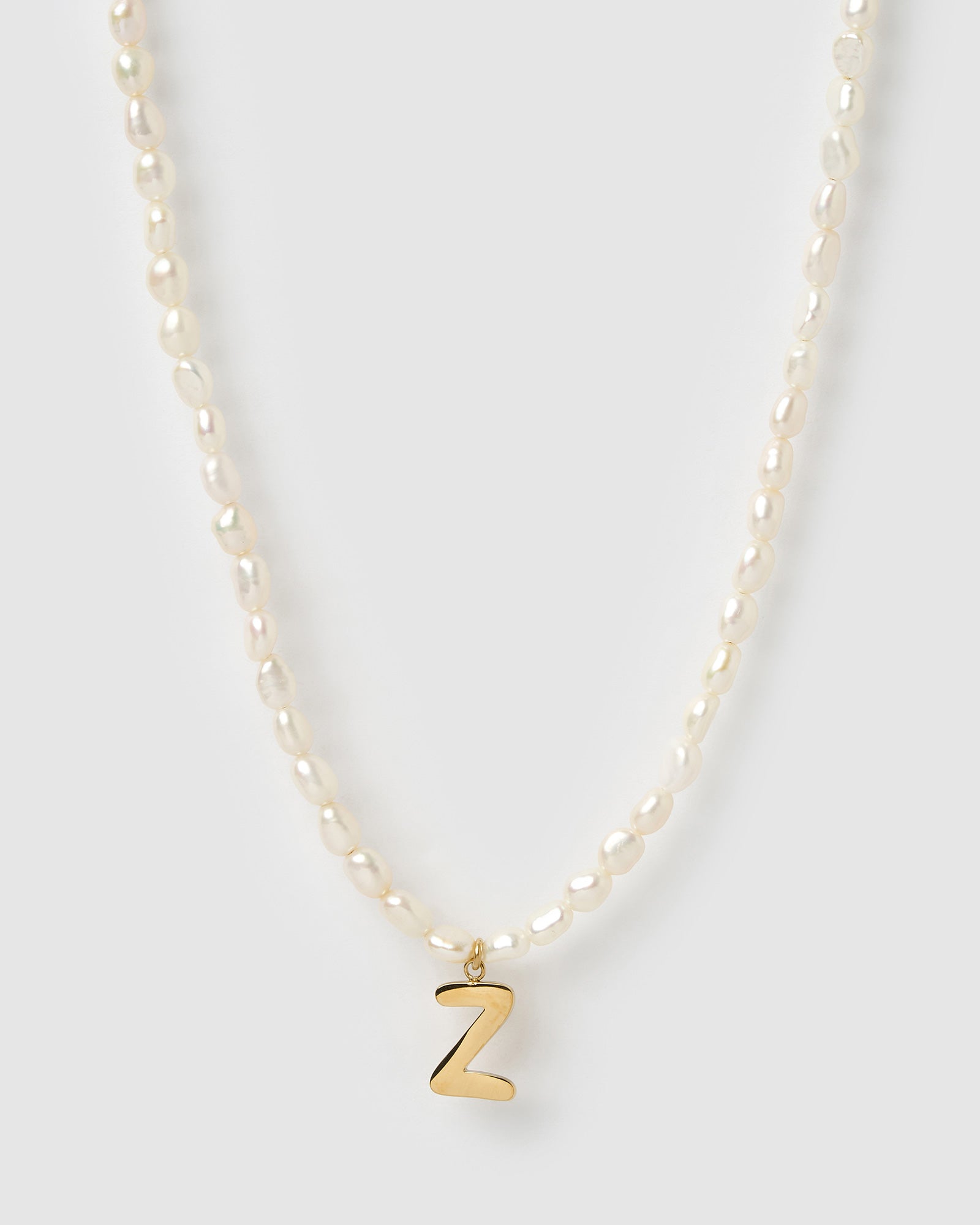 Colar Pingente Letra Pérola - Ouro 18K | SILLENE - Z
