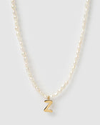 Colar Pingente Letra Pérola - Ouro 18K | SILLENE - Z