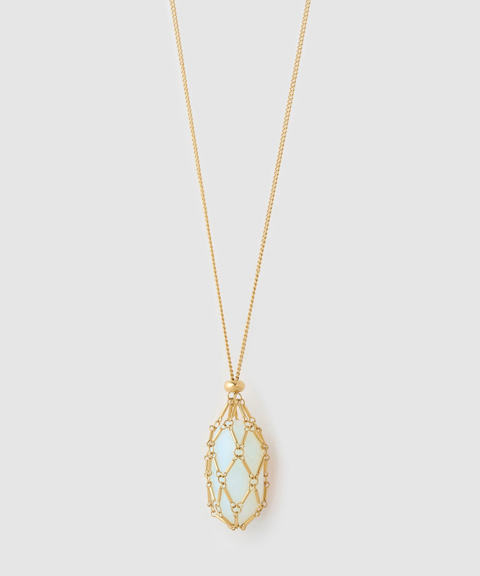 Colar Pingente Lotus Opala - Ouro 18K | SILLENE