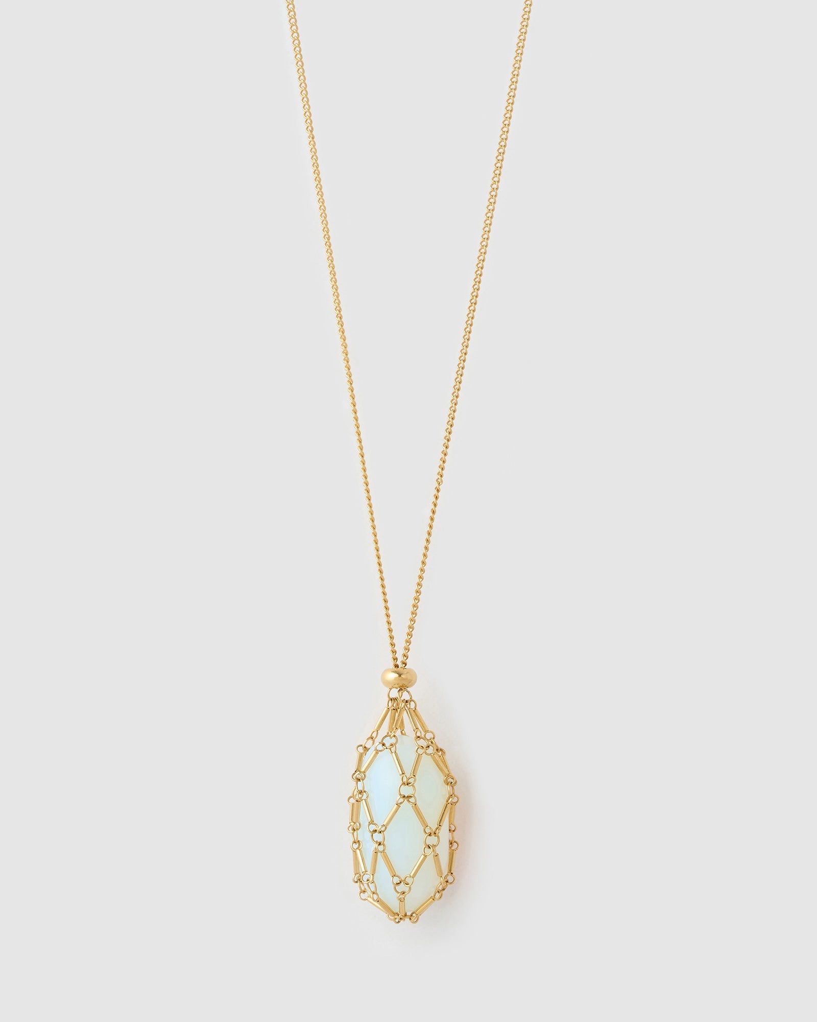 Colar Pingente Lotus Opala - Ouro 18K | SILLENE
