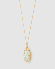 Colar Pingente Lotus Opala - Ouro 18K | SILLENE