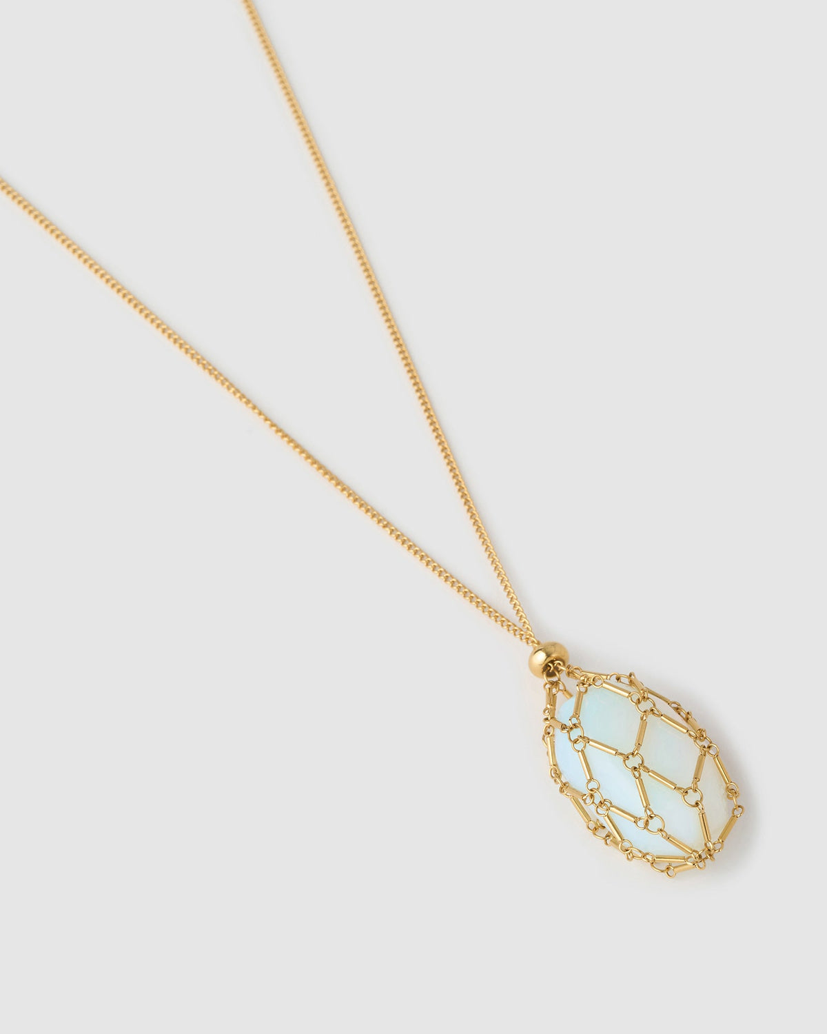 Colar Pingente Lotus Opala - Ouro 18K | SILLENE
