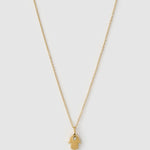 Colar Pingente Mão de Fátima Chamsa - Ouro 18K | SILLENE