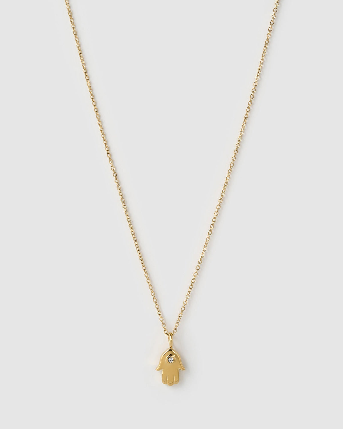 Colar Pingente Mão de Fátima Chamsa - Ouro 18K | SILLENE