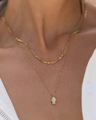 Colar Pingente Mão de Fátima Chamsa - Ouro 18K | SILLENE