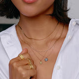 Colar Pingente Mão de Fátima Chamsa - Ouro 18K | SILLENE
