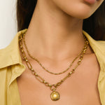 Colar Pingente Mason Citrino - Ouro 18K | SILLENE