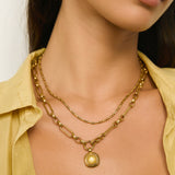Colar Pingente Mason Citrino - Ouro 18K | SILLENE