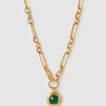 Colar Pingente Mason Esmeralda - Ouro 18K | SILLENE