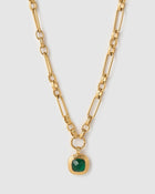 Colar Pingente Mason Esmeralda - Ouro 18K | SILLENE