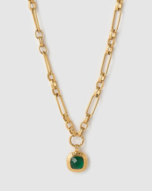 Colar Pingente Mason Esmeralda - Ouro 18K | SILLENE
