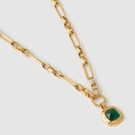 Colar Pingente Mason Esmeralda - Ouro 18K | SILLENE