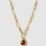 Colar Pingente Mason Rubi - Ouro 18K | SILLENE