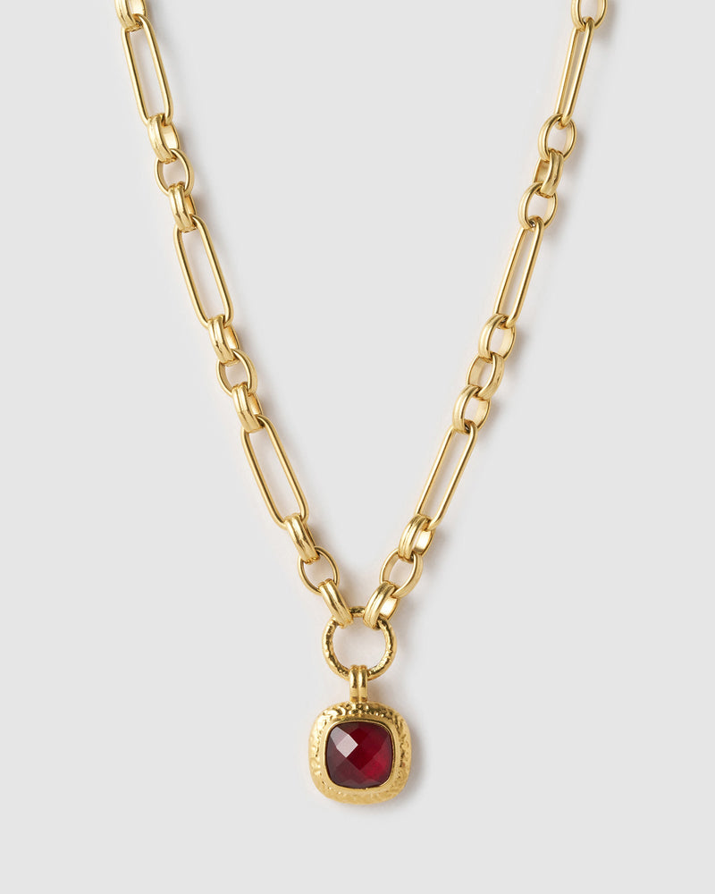 Colar Pingente Mason Rubi - Ouro 18K | SILLENE