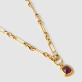 Colar Pingente Mason Rubi - Ouro 18K | SILLENE