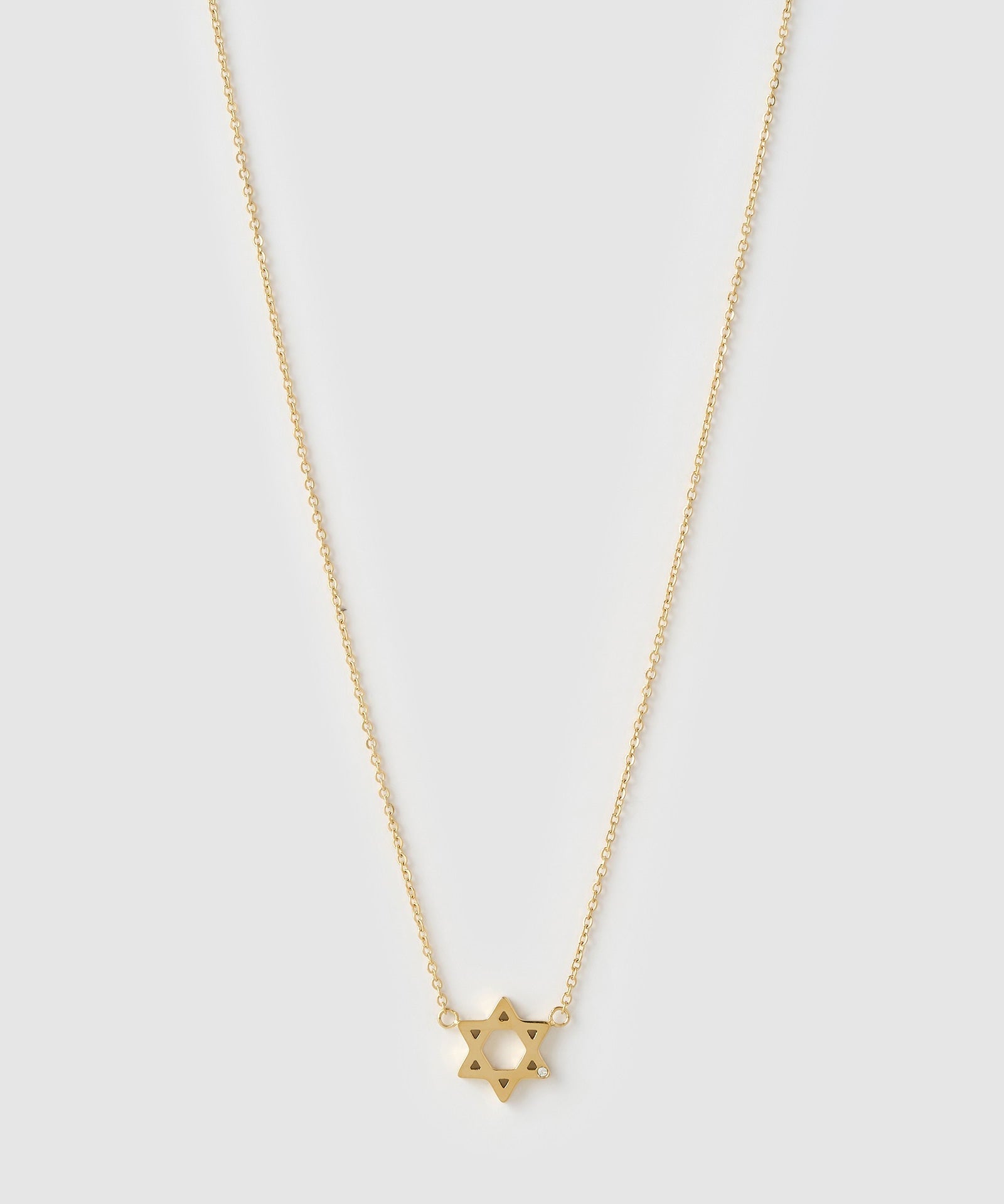 Colar Pingente Mini Estrela de Davi - Ouro 18K | SILLENE