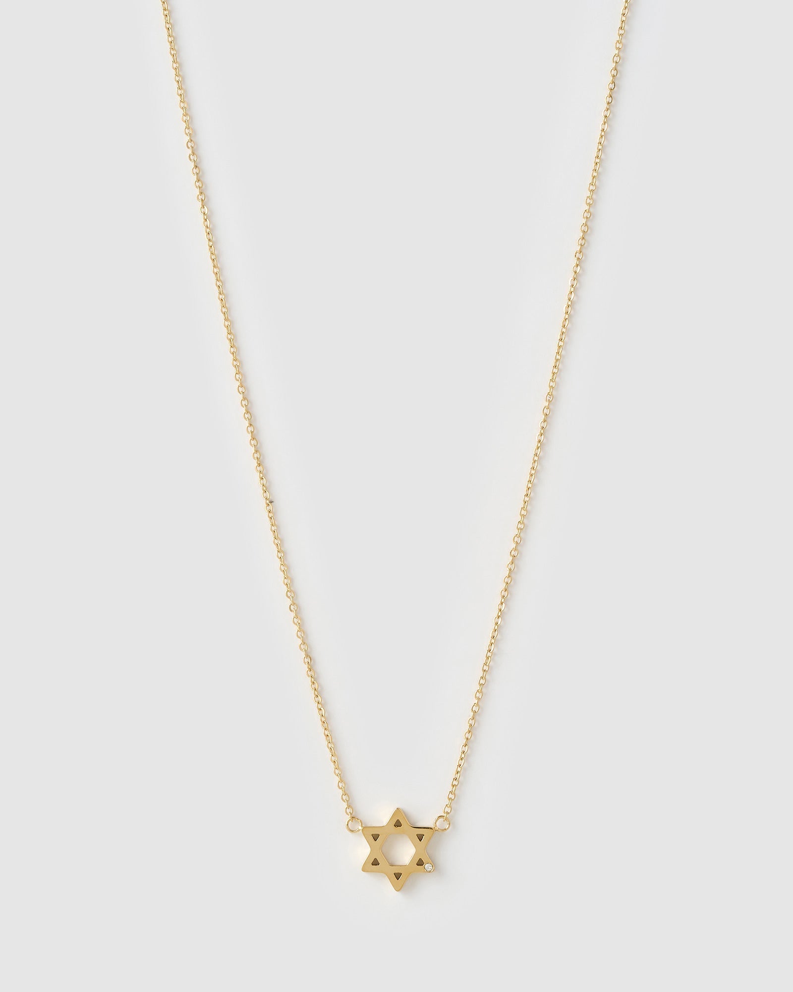 Colar Pingente Mini Estrela de Davi - Ouro 18K | SILLENE