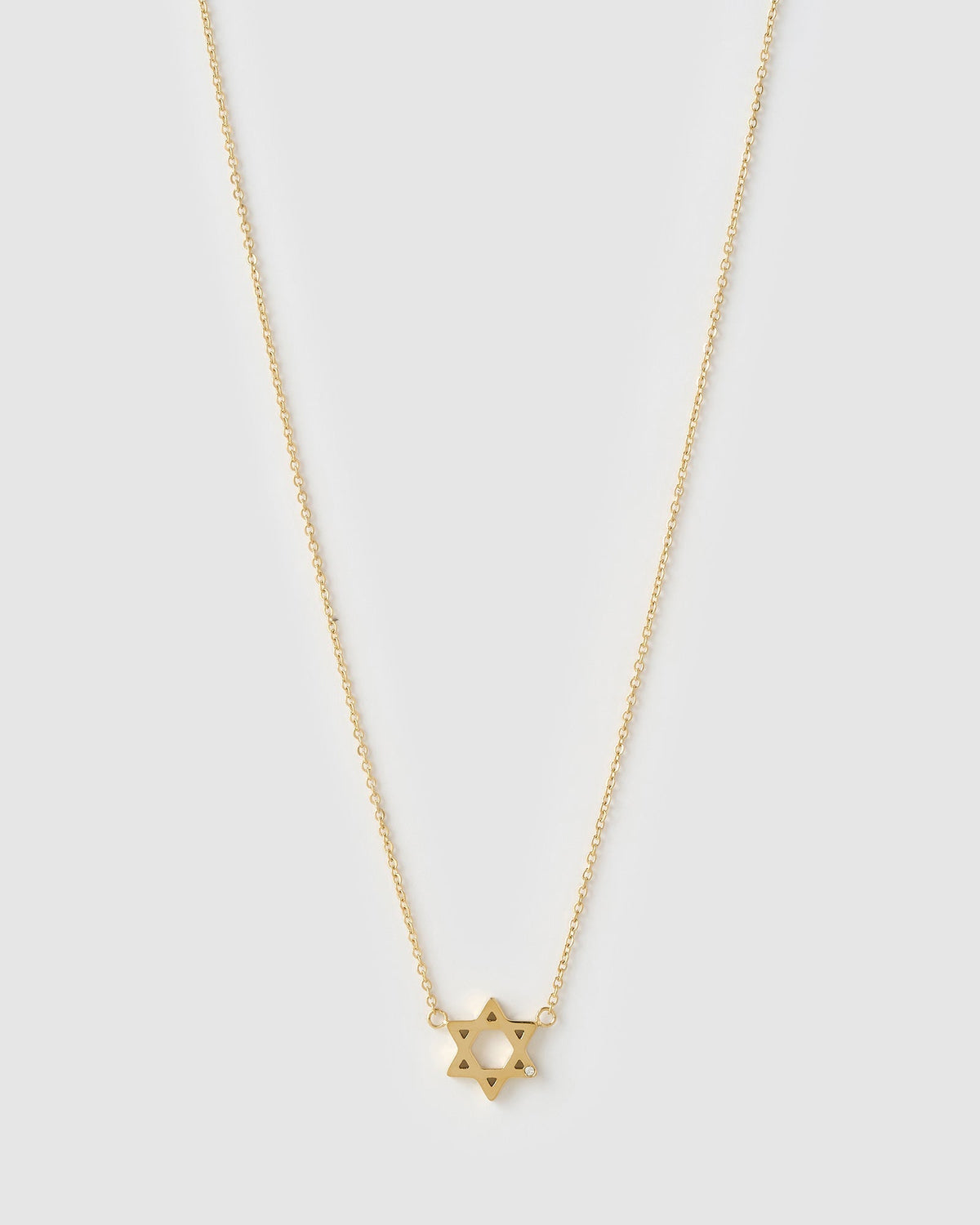 Colar Pingente Mini Estrela de Davi - Ouro 18K | SILLENE