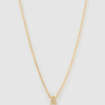 Colar Pingente Mini Inicial Cristal - Ouro 18K | SILLENE - A