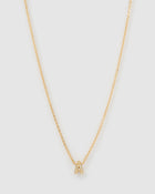 Colar Pingente Mini Inicial Cristal - Ouro 18K | SILLENE - A